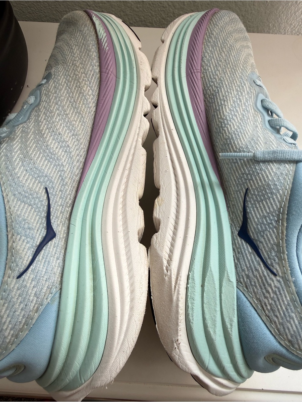 Hoka Gaviota 5 women size 8 Light Blue Running Sneakers with Mint & Purple - Picture 10 of 14